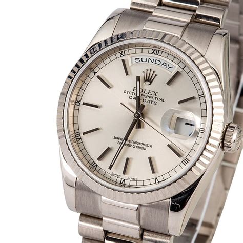 day date rolex white gold|rolex day date 118239.